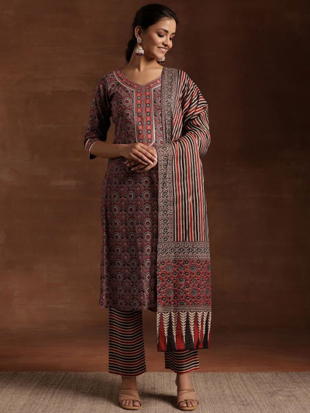 Women Ethnic Motifs Printed Gotta Patti Pure Cotton Kurta with Trousers & Dupatta