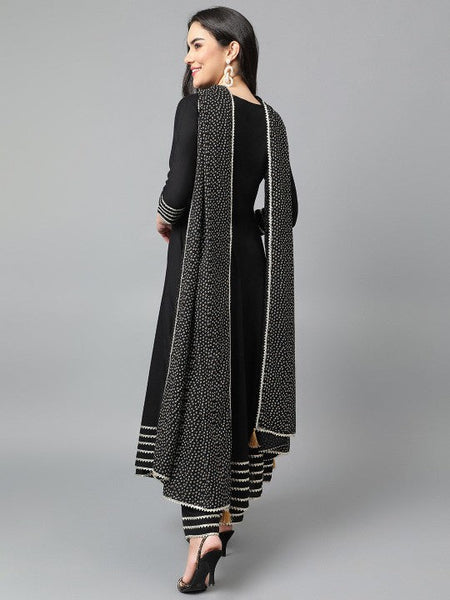 Women Regular Gotta Patti Kurta with Palazzos & With Dupatta Set VitansEthnics