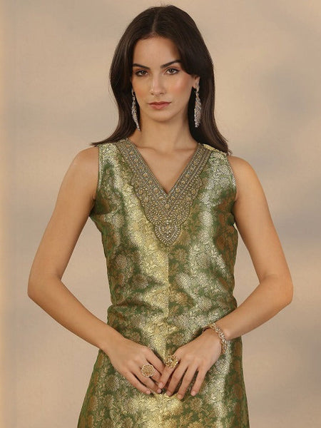 Women Regular Beads and Stones Kurta with Palazzos & With Dupatta VitansEthnics
