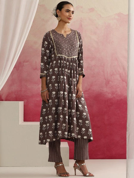 Women Floral Yoke Design Regular Kurta with Palazzos & With Dupatta Set VitansEthnics
