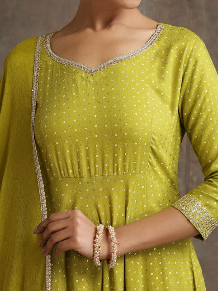 Women Floral Printed Sweet Heart Neck Anarkali Kurta with Palazzos & With Dupatta VitansEthnics