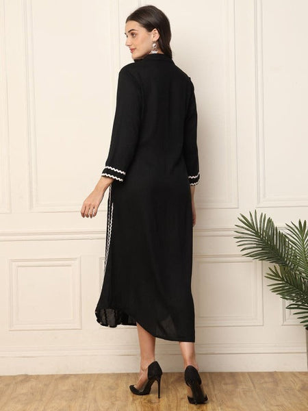 Women Indo Western Shirt Midi Dress VitansEthnics