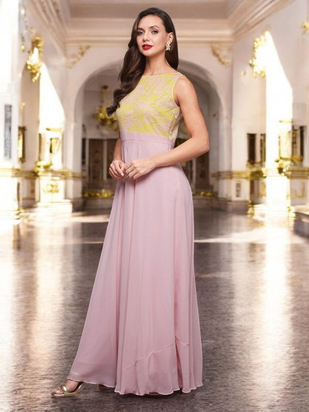 Women MultiColour Georgette Maxi Dress VitansEthnics