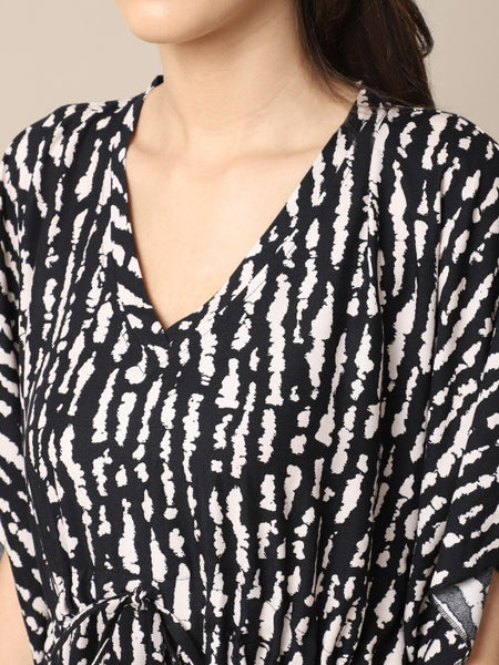 Designer Indian Tie & Dye Printed Kaftan Maxi Dress For Women (Copy) VitansEthnics