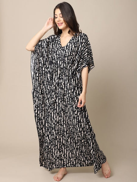 Designer Indian Tie & Dye Printed Kaftan Maxi Dress For Women (Copy) VitansEthnics