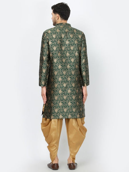 Green Ethnic Zari Work Regular Straight Kurta with Salwar