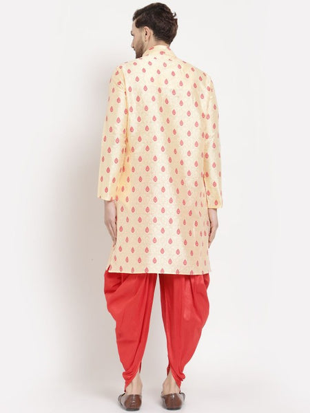 Ethnic Motifs Printed Mandarin Collar Straight Kurta with Patiala