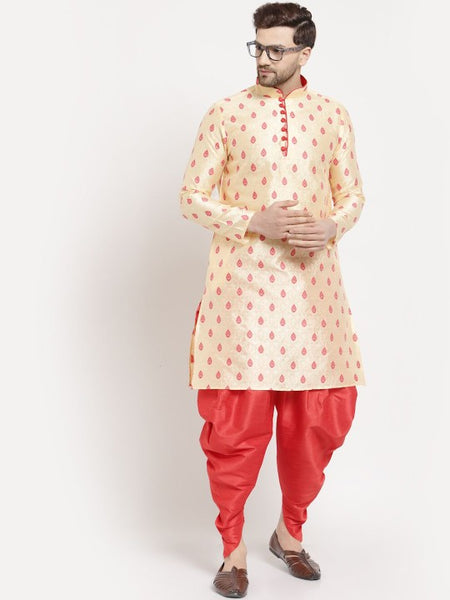 Ethnic Motifs Printed Mandarin Collar Straight Kurta with Patiala