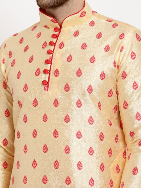 Ethnic Motifs Printed Mandarin Collar Straight Kurta with Patiala