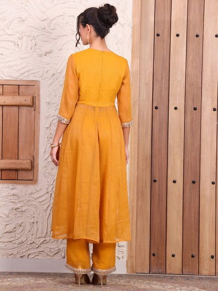 Women Embroidered Anarkali Kurta with Palazzos Co-Ord Set VitansEthnics