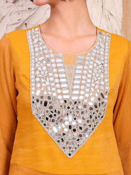 Women Embroidered Tunic With Sharara Co-Ord Set VitansEthnics