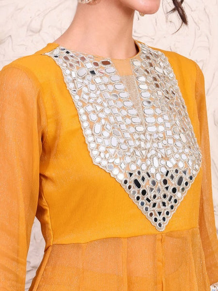 Women Embroidered Anarkali Kurta with Palazzos Co-Ord Set VitansEthnics