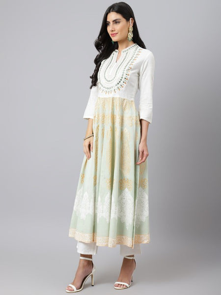 Women Yellow Floral Printed Sequinned Anarkali Kurta with Palazzos & Dupatta Set (Copy) VitansEthnics