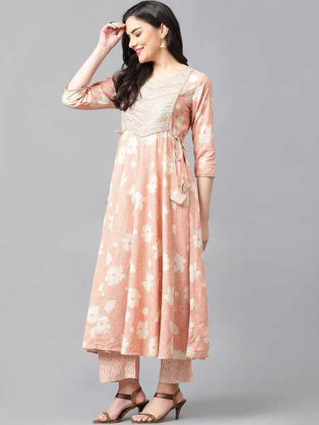 Women Ethnic Motifs Embroidered Regular Gotta Patti Kurta Palazzos & Dupatta Set (Copy) VitansEthnics