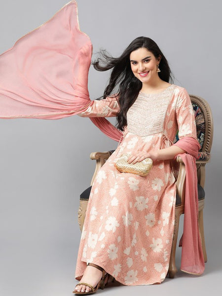 Women Ethnic Motifs Embroidered Regular Gotta Patti Kurta Palazzos & Dupatta Set (Copy) VitansEthnics