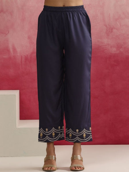 Women Floral Yoke Design Mandarin Collar A-Line Kurta with Trousers & Dupatta (Copy) VitansEthnics
