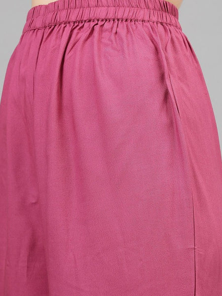 Women Pink Floral Printed Thread Work Sequined Kurta with Palazzos & Dupatta Set (Copy) VitansEthnics