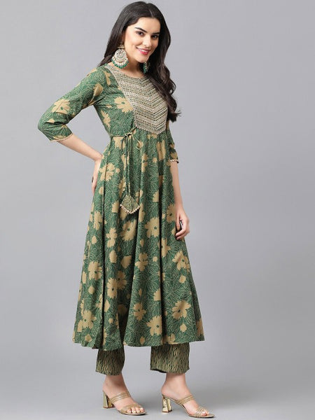 Women Ethnic Motifs Embroidered Regular Gotta Patti Kurta Palazzos & Dupatta Set (Copy) VitansEthnics