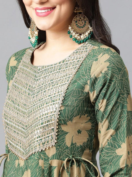 Women Ethnic Motifs Embroidered Regular Gotta Patti Kurta Palazzos & Dupatta Set (Copy) VitansEthnics