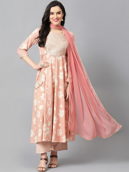 Women Ethnic Motifs Embroidered Regular Gotta Patti Kurta Palazzos & Dupatta Set (Copy) VitansEthnics