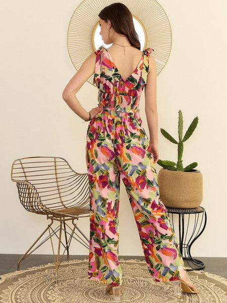 Women Floral Printed Shoulder Straps Top & Trouser Co-Ord Set VitansEthnics