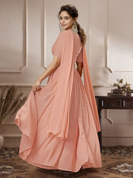 Women Printed Beads and Stones Ready to Wear Lehenga & Blouse With Dupatta Indo-Western Outfit VitansEthnics