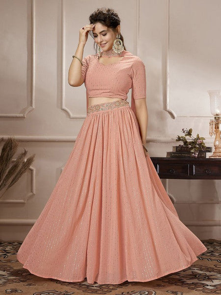 Women Printed Beads and Stones Ready to Wear Lehenga & Blouse With Dupatta Indo-Western Outfit VitansEthnics