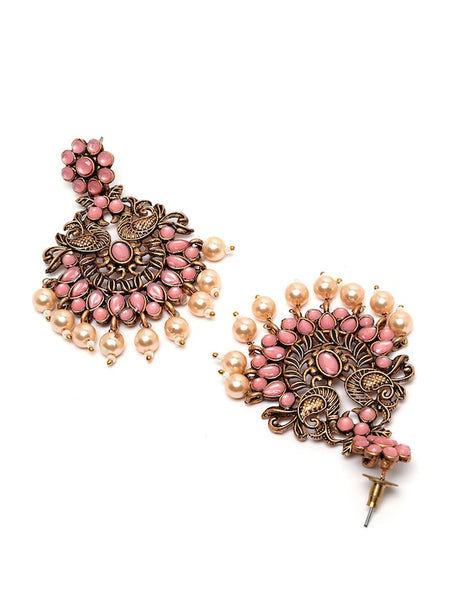 Pink Classic Drop Earrings VitansEthnics