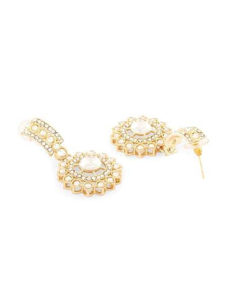 Gold-Plated Stones Studded Choker Jewellery Set VitansEthnics