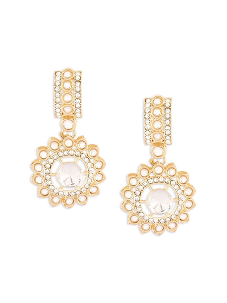Gold-Plated Stones Studded Choker Jewellery Set VitansEthnics