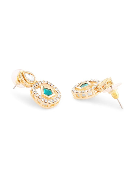 Gold-Plated AD & Kundan-Studded Jewellery Set VitansEthnics