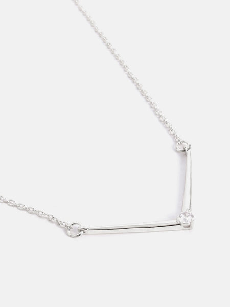 Gold-Toned Brass Gold-Plated Minimal Necklace For Women & Girls