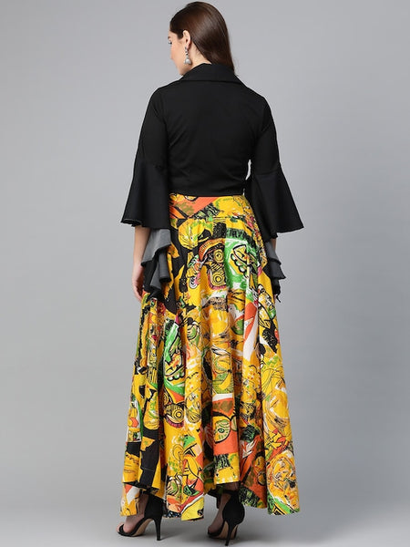 Designer Indian Embroidered Crop top with Skirt Set For Women, Blouse With Skirt Set, Indo Western Outfit, Indian Dress, Lehenga Choli VitansEthnics