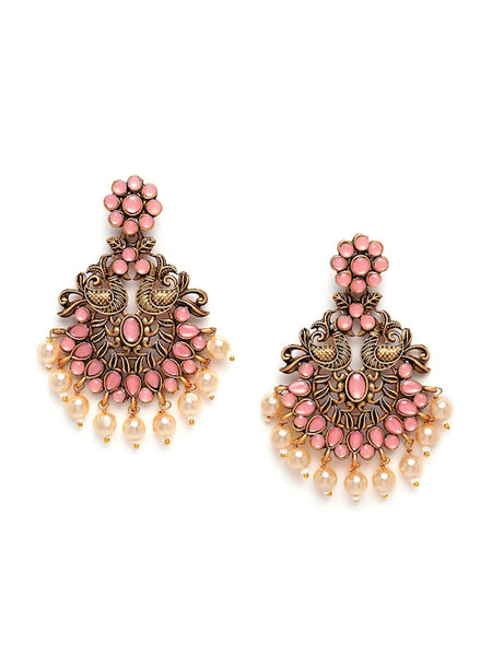 Pink Classic Drop Earrings VitansEthnics