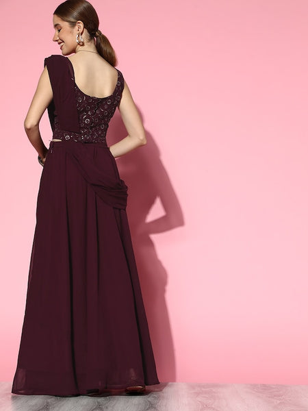 Designer Indian Crop Top With Skirt And Dupatta Set | Lehenga Choli VitansEthnics