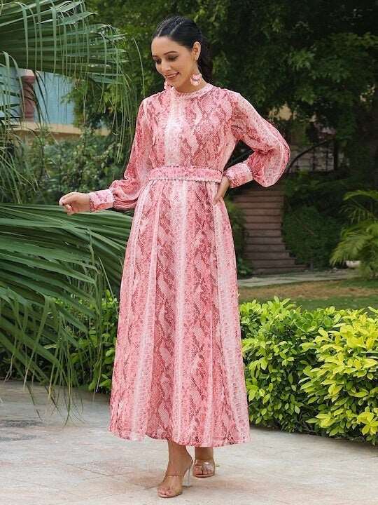 Designer Indian Printed Anarkali Dress For Women, Long Kurti For Women, Anarkali Gown, Indian Dress, Indian Gown, Indo Western Dress VitansEthnics