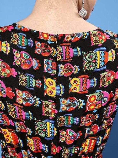 Designer Owl Print Indian Dhoti Jumpsuit For Women, Dhoti Dress For Women, Dhoti Suit Set, Indo Western Dress, Indian Dress, Dhoti Set VitansEthnics