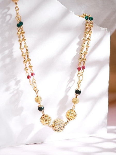 Gold Plated Chain For Women, Indian Necklace, Contemporary Necklace, Gift For Her, Statement Jewelry, Handmade Chain VitansEthnics