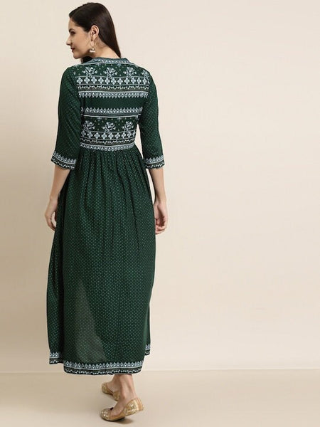 Women Ethnic Motifs Printed Layered Jacket Style Kurta with Trousers, Indo Western Set for women, Indian Wedding Outfit, Lehenga Choli VitansEthnics