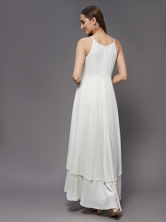 chinese dress ladies Zapaka Women White Western Wedding Dress with Slit Mermaid Lace Sweep Train Long Sleeves Bridal Dress, White / US12