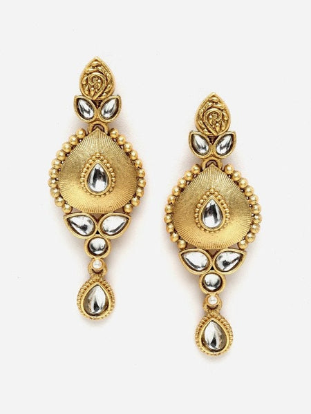 Gold-plated handcrafted Jewelry Set For Women, Indian Necklace With Earrings Set, Bollywood Jewelry Set VitansEthnics