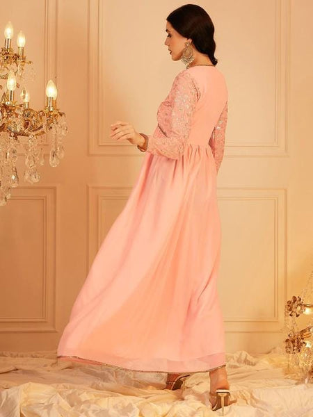 Embellished Sequinned Empire Maxi Ethnic Dress For Women, Indian Dress For Women, Indo Western Outfit, Maxi Dress For Women, Indian Gown VitansEthnics