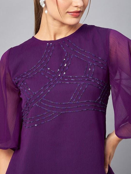 Sequin Embellished Tunic With Palazzo Coord Set, Top With Palazzo Set for Women, Indian Dress, Party Wear Indo Western Outfit, Kurti Set VitansEthnics