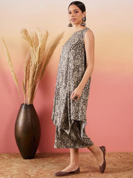 Paisley Printed Kurta with Palazzo Pants For Women, Co-Ords Set, Pant Kurti Set, Coord Set, Ethnic Indian Dress, Kurti Set, Indian Suit VitansEthnics