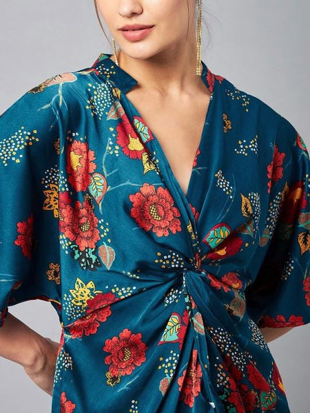 Floral printed Kurta With Palazzo For Women, Tunic With Palazzo, Indian Dress, Party Wear Indo Western Outfit, Kurti Set VitansEthnics