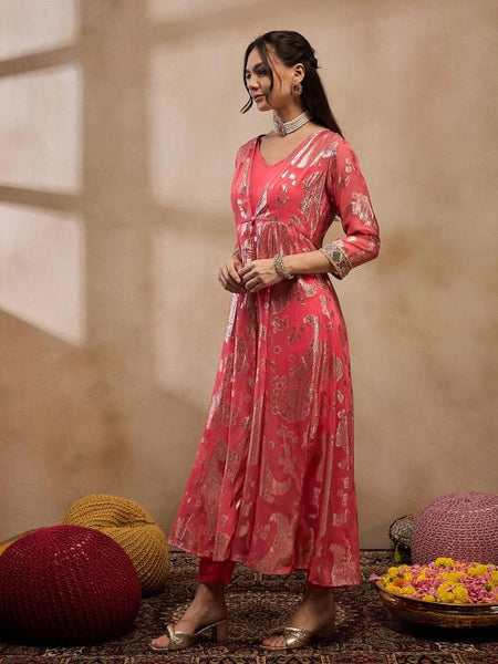 Crop Top With Palazzo Pants and Shrug Set for Women, Coord Set, Festival Outfit Ethnic Indian Dress, Wedding Guest Indo Western Outfit18 VitansEthnics