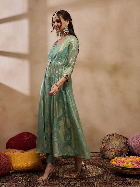 Crop Top With Palazzo Pants and Shrug Set for Women, Coord Set, Festival Outfit Ethnic Indian Dress, Wedding Guest Indo Western Outfit16 VitansEthnics