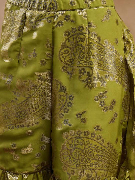 Ready To Wear Saree, Mirror Work Crop Top & Palazzo With Attached Dupatta Co-ord Set, Ethnic Indo Western Fusion Outfit, Lehenga Choli13 VitansEthnics