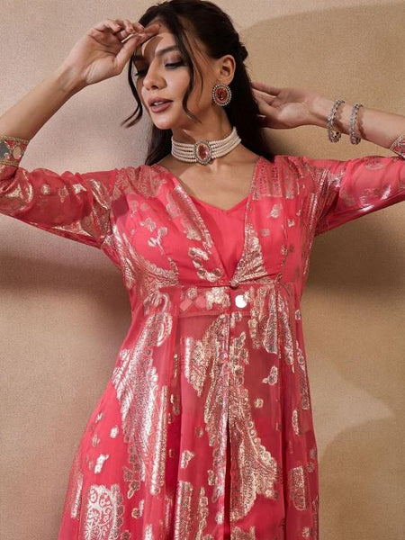 Crop Top With Palazzo Pants and Shrug Set for Women, Coord Set, Festival Outfit Ethnic Indian Dress, Wedding Guest Indo Western Outfit18 VitansEthnics