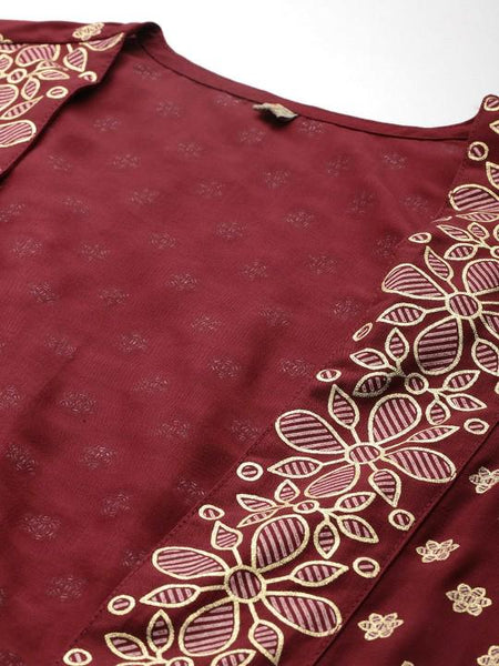 Printed Crop Top With Palazzo and Shrug Indo Western Outfit